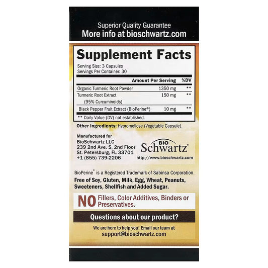 BIO SCHWARTZ CURCUMIN 1500MG 90 caps
