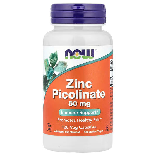 NOW ZINC PICOLINATE 50 MG 120 VEG CAPSULES