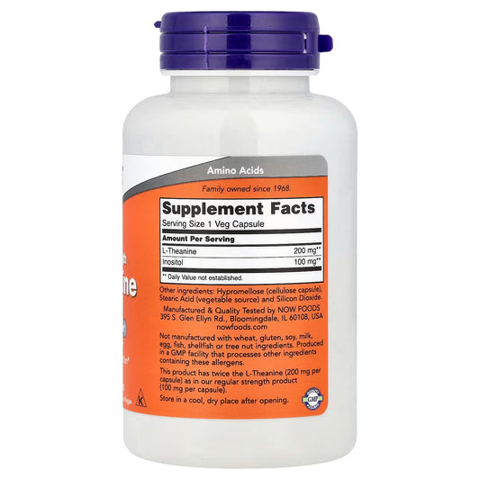NOW L-THEANINE 200 ML 120 VEG CAP