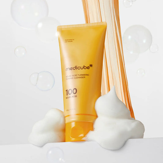 MEDICUBE KOJIC ACID TURMERIC TONING CLEANSER 120G