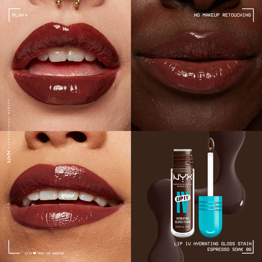 NYX LIP I.V HYDRATING GLOSS SERUM 06 ESPRESSO 5ML