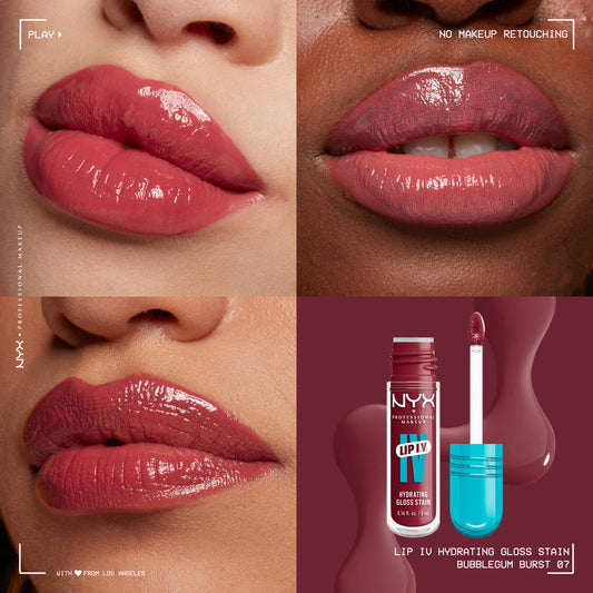 NYX LIP I.V HYDRATING GLOSS SERUM 07 BUBBLEGUM 5ML