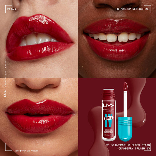 NYX LIP I.V HYDRATING GLOSS SERUM 13 CRANBERRY 5ML