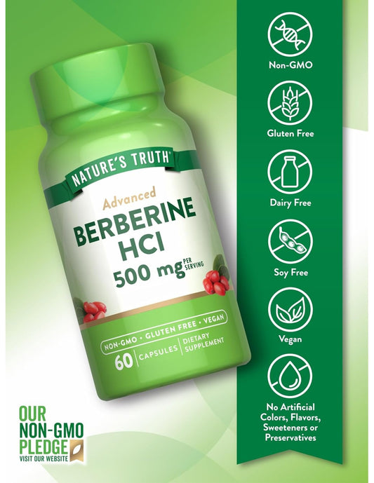 Natures Truth Advanced Berberine 500MG 60CAP IMP++